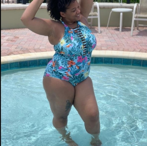 Lane Bryant Other - 22 [Cacique x Lane Bryant] Tropical 1pc Swimsuit -No underwire